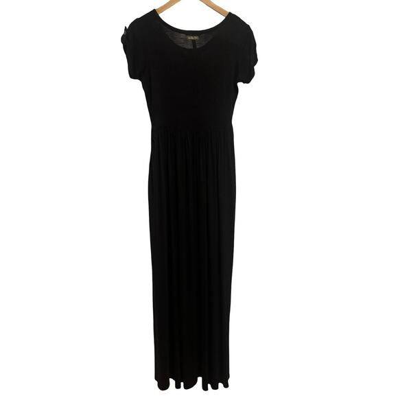 Matilda Jane Make Believe Night Owl Maxi Dress M Rayon Short Roll Tab Sleeve - Picture 5 of 5